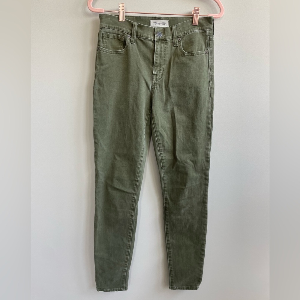 Madewell Olive 9” High Riser Skinny Skinny Jean